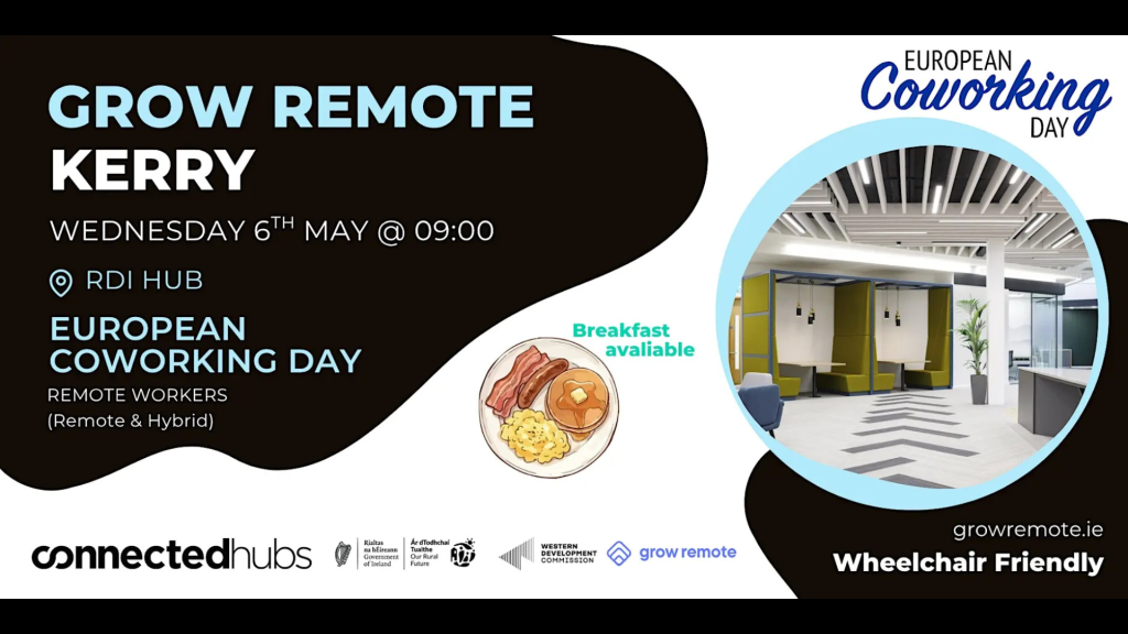 Read more about the article IN-PERSON: European Coworking Day for remote & hybrid workers in Kerry