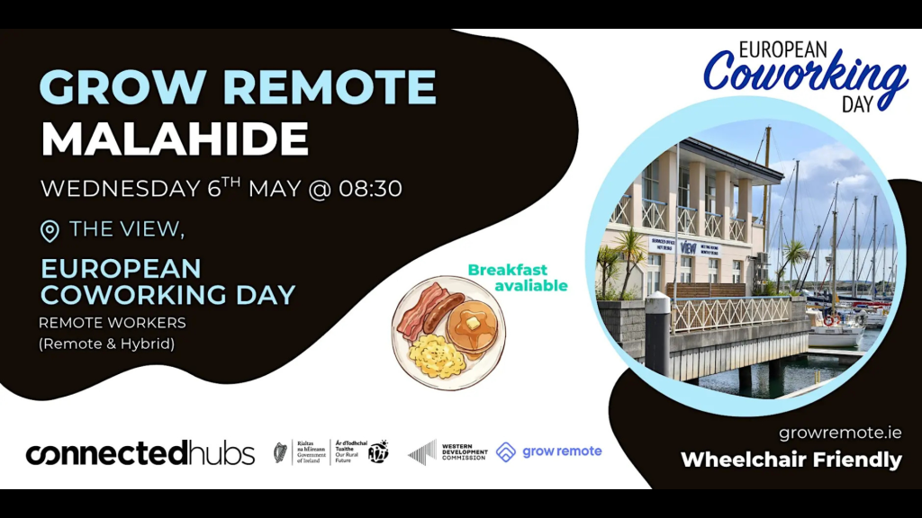 Read more about the article IN-PERSON: European Coworking Day for remote & hybrid workers in Malahide