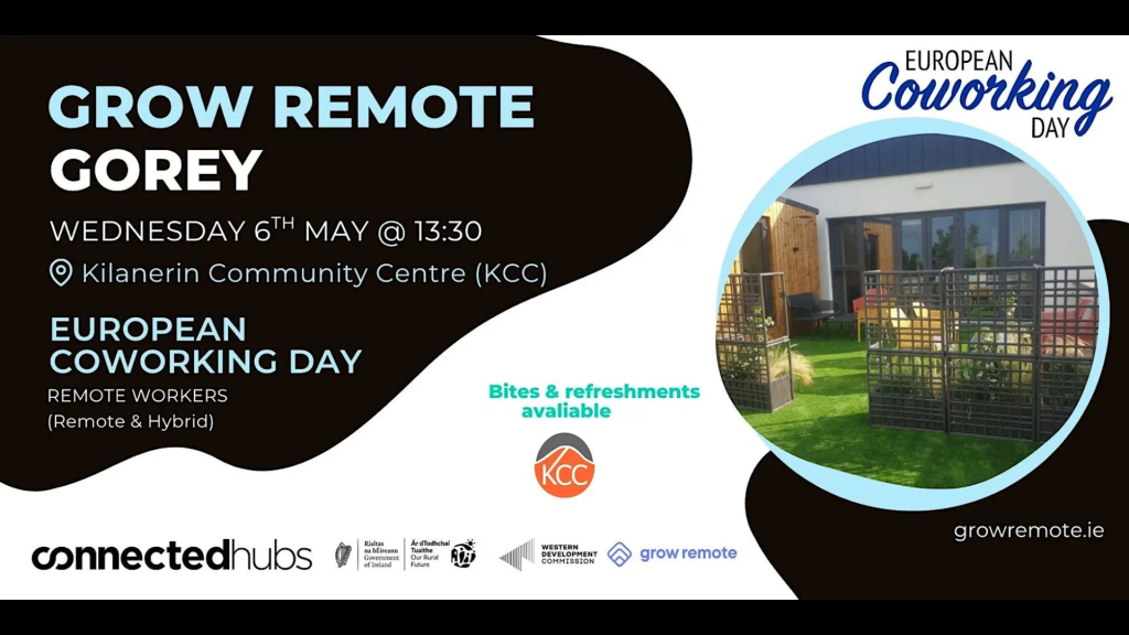 Read more about the article IN-PERSON: European Coworking Day for remote & hybrid workers in Gorey