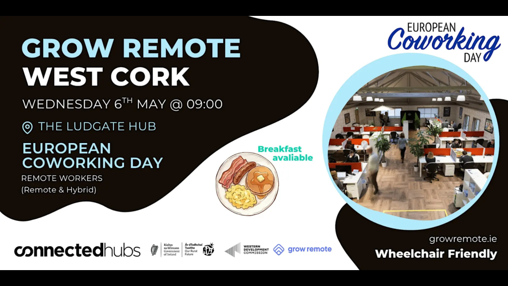 Read more about the article IN-PERSON: European Coworking Day for remote & hybrid workers in West Cork