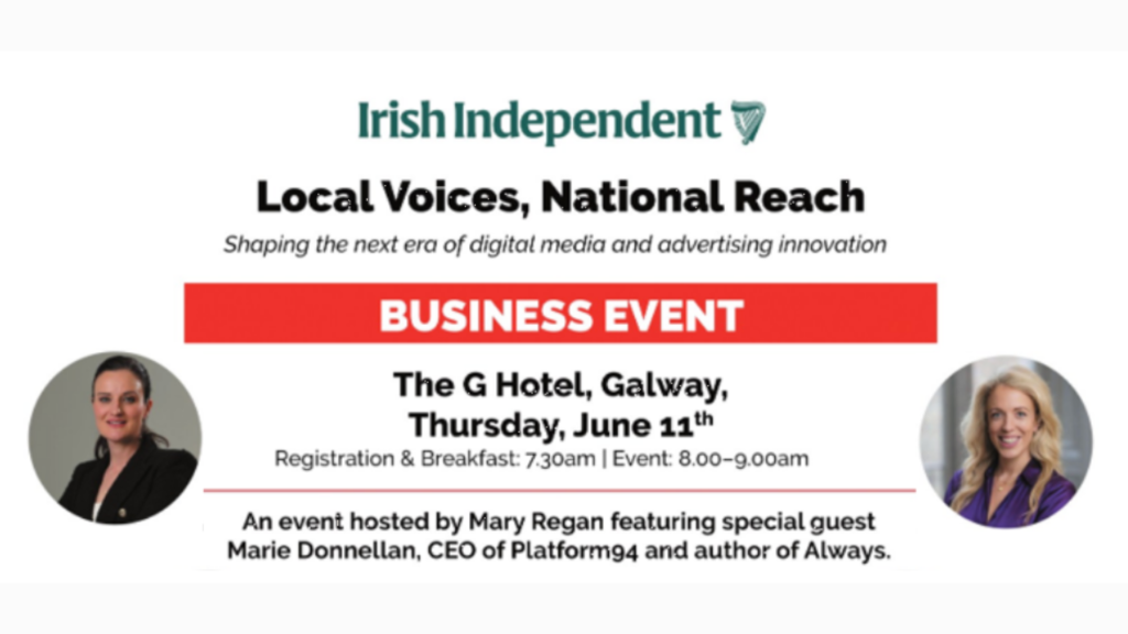 Read more about the article IN-PERSON: Local Voices, National Reach’ by Irish Independent