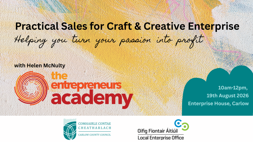 Read more about the article IN-PERSON: Practical Sales for Craft & Creative Enterprise: Passion to Profit