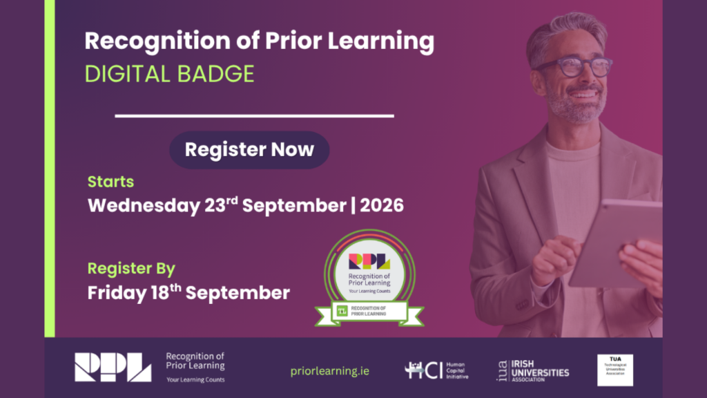 Read more about the article ONLINE: Recognition of Prior Learning (September 2026)